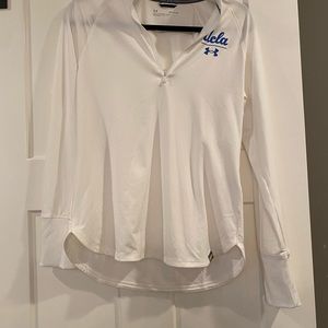 UCLA under armor loose fit women’s 1/4 zip sweatshirt lightweight.